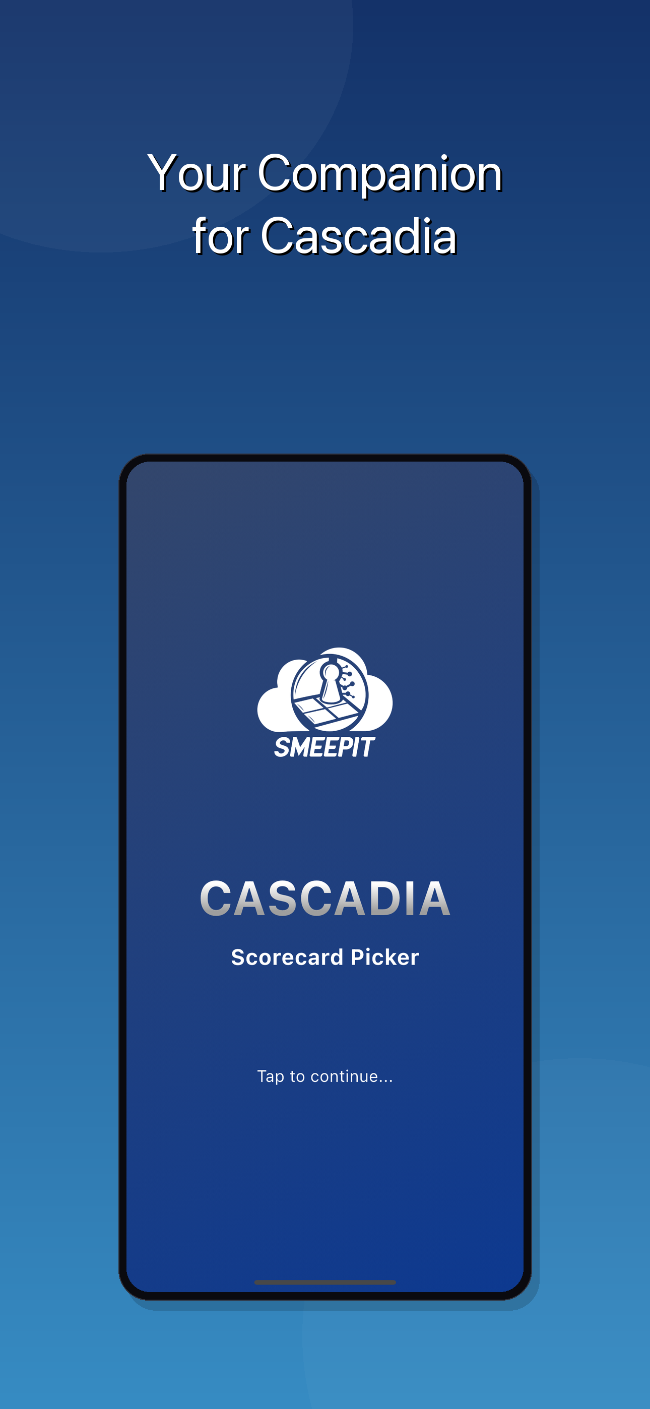 Welcome screen